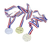 Rappa Medals gold, silver, bronze 3 pcs - Costume Accessory