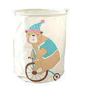 Livefy Teddy toy basket 35 × 45 cm, white - Storage Box