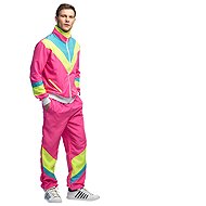 Boland Retro sweatsuit men's pink sized. S - Costume