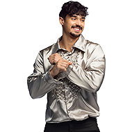 Boland Silver men's disco shirt size. M - Costume