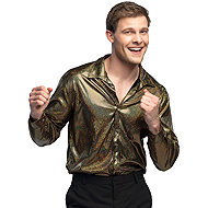 Boland Gold shiny men's shirt size. M - Costume