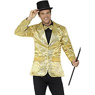 Smiffys Men's gold sequin jacket size. XL - Costume