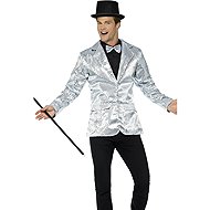 Smiffys Men's silver sequin jacket size 2.5 mm. M - Costume
