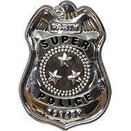 GUIRCA Police badge, silver 7 cm - Costume Accessory