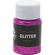 GUIRCA Gel glitter for face, pink 20 g - Costume Accessory