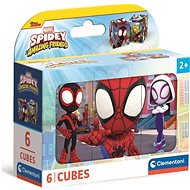 CLEMENTONI Spidey and his Amazing Friends, 6 cubes - Kids’ Building Blocks