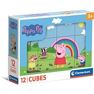 CLEMENTONI Peppa Pig Picture Cubes, 12 cubes - Kids’ Building Blocks