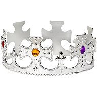 Widmann Crown for the King silver with rhinestones - Costume Accessory