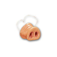 Carnival Toys Pigtail, PVC - Costume Accessory