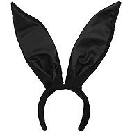 Boland Rabbit ears on headband XL black - Costume Accessory