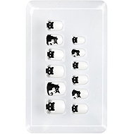 Widmann Baby artificial nails Kitty 12 pcs, self-adhesive - Costume Accessory