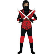 GUIRCA Red Ninja children's costume 5-6 years - Costume