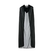 GUIRCA Black hooded cloak - Costume Accessory