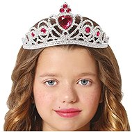 GUIRCA Children's silver crown with red rhinestones - Hairband