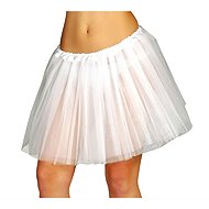 GUIRCA Ladies white tulle skirt Tutu 40 cm - Costume Accessory