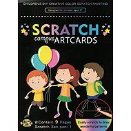 FANDY Scratch Picture Mark 9 pcs 09, School - Creative Kit