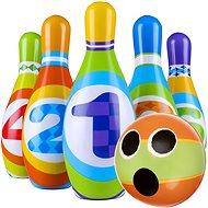 Kruzzel 24900 Foam skittles with ball, set of 6 - Bowling Pins