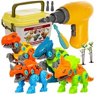 Kruzzel 24723 Screw dinosaurs with drill - Nuts and Bolts Set