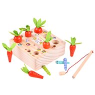 Kruzzel 24745 Wooden game carrots and worms - Fishing Game