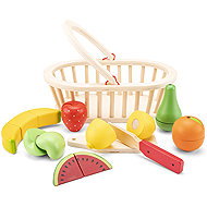 New Classic Toys Cutting set - fruit basket - Toy Kitchen Food
