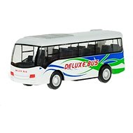 Micro trading Bus metal 9 cm 1:55 reverse Deluxe Bus white - Toy Car