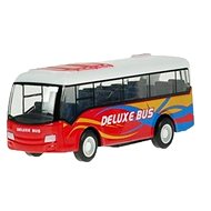 Micro trading Bus metal 9 cm 1:55 reverse Deluxe Bus red - Toy Car