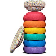 Stapelstein Rainbow Set complete 7+1, confetti classic - Balance Game