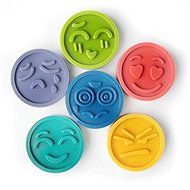Sensory shapes puzzle - smileys, 6 pieces - Educational Toy