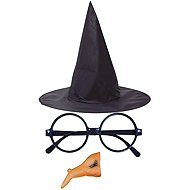 Guirca Witch - Wizard - Hat - Glasses - Nose - 3 pcs - Costume Accessory