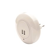 ACA Lighting night light for socket 1W/4000K/IP20/2xUSB/dark sensor - Night Light