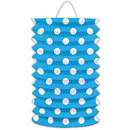 LUMA 15cm cylinder lantern – blue dot, 2 pcs - Chinese Lantern