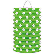 LUMA Lantern 15 cm cylinder green dot, 2 pcs - Chinese Lantern