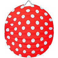 LUMA 25cm round lantern, red, 2pcs - Chinese Lantern