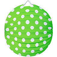 LUMA 25cm round lantern, green, 2pcs - Chinese Lantern