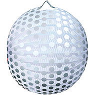 LUMA 25cm silver polka dot round lantern, 2 pcs - Chinese Lantern
