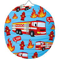 LUMA Children's Round Lantern 25 cm, Fire Engines - Chinese Lantern