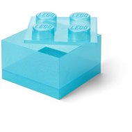 LEGO storage box with lid, glitter blue - Storage Box