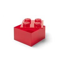 LEGO storage box with lid, transparent red - Storage Box