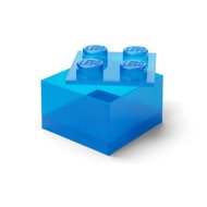 LEGO storage box with lid, transparent blue - Storage Box