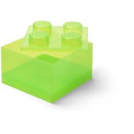 LEGO storage box with lid, transparent green - Storage Box
