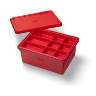LEGO storage box with organiser, red - Storage Box