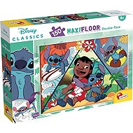 Lisciani MAXI 150-Piece Double-Sided Lilo & Stitch Puzzle (with Colouring Page) - Jigsaw Puzzle
