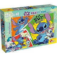 Lisciani Double-Sided MAXI Puzzle 24 Pieces Stitch (with colouring page) - Jigsaw Puzzle
