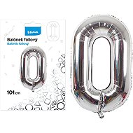 LUMA trading Foil balloon No. 0 silver, 101 cm - Helium Balloons
