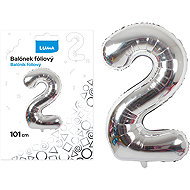 LUMA trading Foil balloon No. 2 silver, 101 cm - Helium Balloons