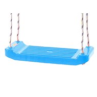 Plastic swing (plank), 43 × 17 × 6 cm, light blue, in net - Swing