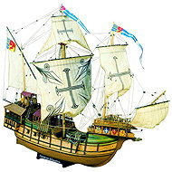 Mamoli Sao Miguel 1519 1:54 kit - Wooden Model
