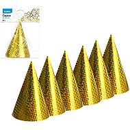LUMA Laser Cap 15 cm 6 pcs, gold - Party Hats