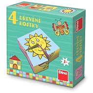 Dino Würfel für die Kleinsten - Holz-Bausteine