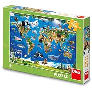 Dino Animal Map XL - Jigsaw Puzzle